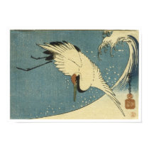 Crane and Wave, Hiroshige posters by japaneseartmall Crane and Wave, Hiroshige posters