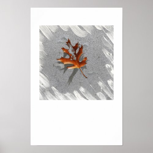 Crane Beach Oak Leaf Poster print