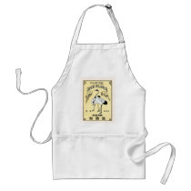 Crane Birds Vintage Japanese Silk Label Apron
