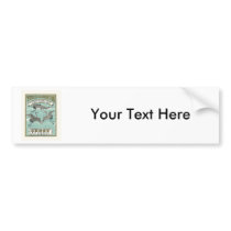 Crane Birds Vintage Japanese Silk Label Bumper Stickers