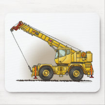 Crane Construction Equipment Mouse Pad