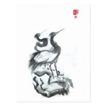 Crane Couple postcards