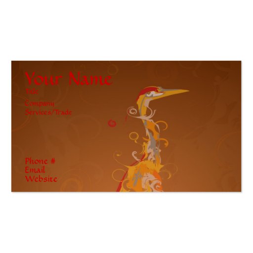 Crane design Business card (front side)