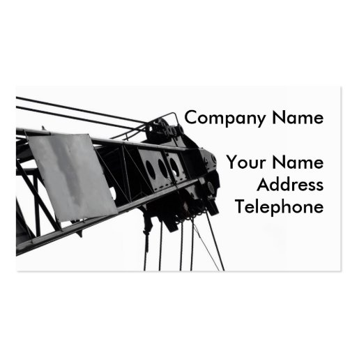 Crane Detail Business Card Template (front side)