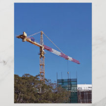 Crane in construction personalized flyer