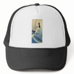 Crane in Waves by Ando, Hiroshige Uiyoe. Trucker Hats