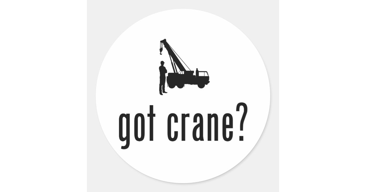 Crane Operator Classic Round Sticker Zazzle