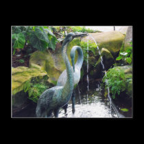 Crane Statues postcards