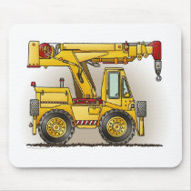 Crane Truck Mouse Pad