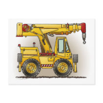 Crane Truck Post Card