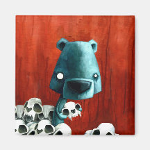 Cráneo del oso imán de frigorífico