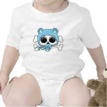 Cráneo lindo del bebé traje de bebé