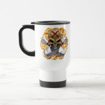 Cráneo y Crosspins Tazas