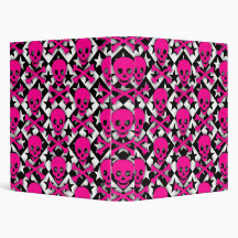 Cráneos y estrellas rosados