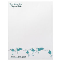 Cranes Christmas Letterhead by farmer77 Cranes Christmas Letterhead
