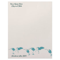 Cranes Christmas Letterhead by farmer77 Cranes Christmas Letterhead