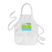 Cranes in pond aprons