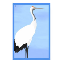 Cranes in Pond (left panel) posters