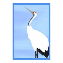 Cranes in Pond (right panel) posters