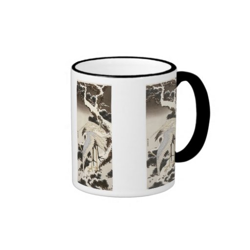 Cranes on a Pine Tree, Hokusai, 1832 Mugs, Steins