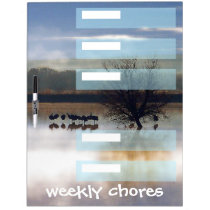 Cranes Weekly Chores Dry Erase Board dry erase boards