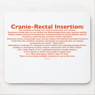 Cranio-Rectal Insertion Mousepad mousepad