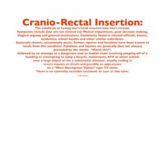 Cranio-Rectal Insertion Women's T-Shirt shirt
