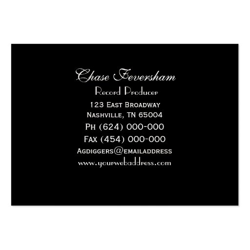 Cranium Sound Ghost Professional Business Card (back side)