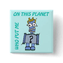 Cranky RoBoT Pinback Button