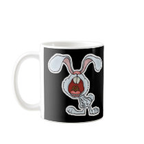 cranky yelling rabbit mugs
