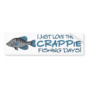 Crappie Fishing Day bumper stickers
