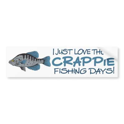 Crappie Fishing Day Bumper Stickers by FishNHuntObsessions