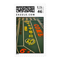 Craps Gambling Table Postage Stamp