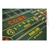 Craps Gambling Table Postcard