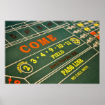 Craps Gambling Table Poster