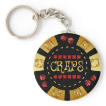 CRAPS GAMING CHIP KEYCHAIN