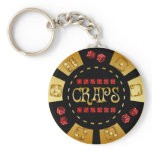 CRAPS GAMING CHIP keychains
