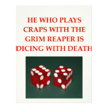 craps personalized letterhead