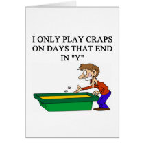 craps shooter casino gambler cards