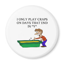 craps shooter casino gambler magnets