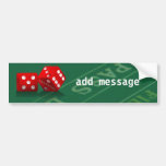 Craps Table & Las Vegas Dice Bumper Stickers