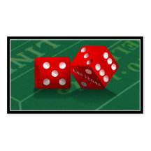 Craps Table & Las Vegas Dice Business Card Templates