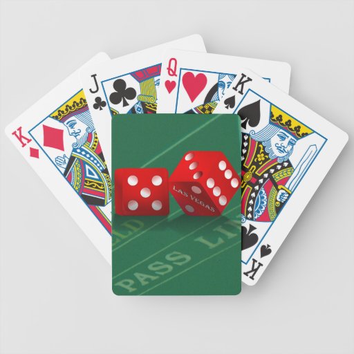 Craps Table & Las Vegas Dice Card Deck