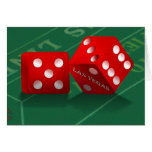 Craps Table & Las Vegas Dice Greeting Cards