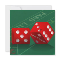 Craps Table & Las Vegas Dice Custom Invite