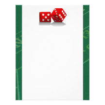 Craps Table & Las Vegas Dice Personalized Letterhead