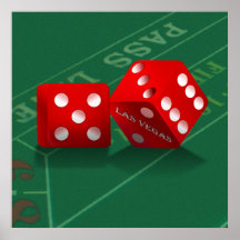 Craps Table & Las Vegas Dice Print