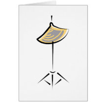 Crash Cymbal On Stand Abstract Graphic Design Cards