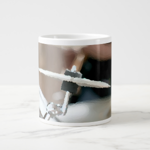 Crash cymbal painterly drumset side music design jumbo mugs