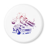 Crash Mode - Gamer Video Games Cars Crashing Fridge Magnets